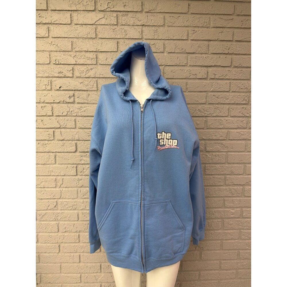Gildan The Shop Unisex Zip Front Long Sleeve Graphic Hooded Sweatshirt Size L